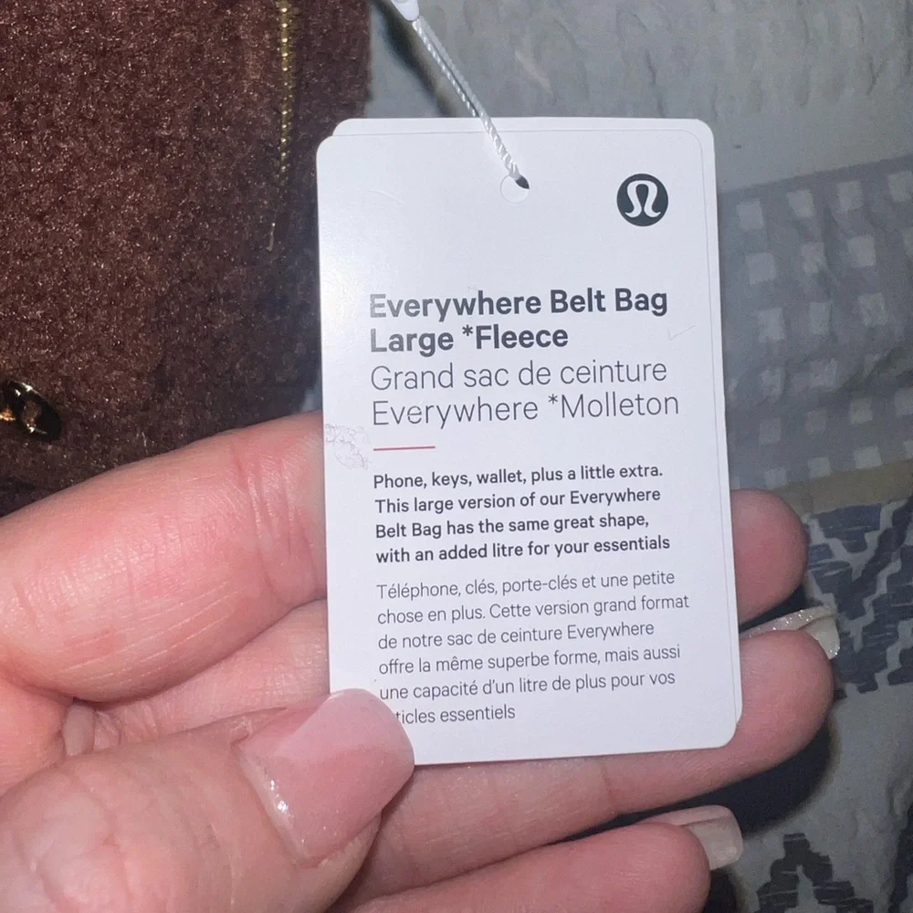 NWT‎ brown fleece 2L everywhere belt bag